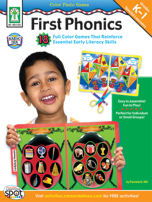 Title details for Color Photo Games: First Phonics, Grades K--1: 18 Full Color Games That Reinforce Essential Early Literacy Skills by Pamela K. Hill - Available